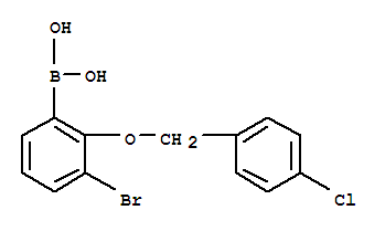 Structure of 3-BROMO-2-(4'-CHLOROBENZYLOXY)PHENYLBOR&