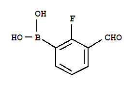 Structure of 2-FLUORO-3-FORMYLPHENYLBORONIC ACID
