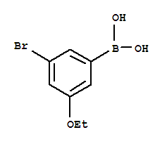 5-溴-3-乙氧基苯基硼酸结构式