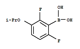 Chemical structure of 2,6-DIFLUORO-3-ISOPROPOXYPHENYLBORONIC &