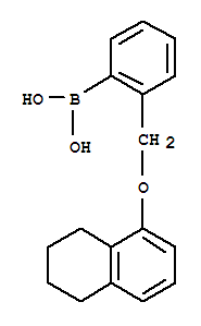 2-[(1,2,3,4-四氢-5-萘氧基)甲基]苯基硼酸结构式