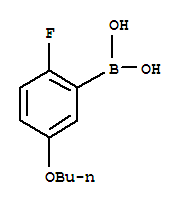 5-丁氧基-2-氟苯基硼酸结构式