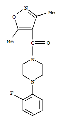 (3,5-二甲基-4-异噁唑基)[4-(2-氟苯基)-1-哌嗪基]-甲酮结构式