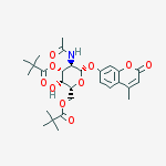 Structure of 4-Methylumbelliferyl 2-Acetamido-2-deoxy-3,6-dipivaloyl--D-galactopyranoside