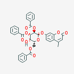 Structure of 4-Methylumbelliferyl 2,3,6-Tri-O-benzoyl-ß-D-galactopyranoside