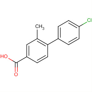 Structure of [1,1'-Biphenyl]-4-carboxylic acid, 4'-chloro-2-methyl-