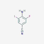 4-amino-3-fluoro-5-iodobenzonitrile结构式