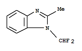 Structure of 1-(difluoromethyl)-2-methyl-1H-benzimidazole
