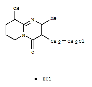 Structure of 3-(2-Chloroethyl)-2-methyl-9-hydroxy--6, 7,8,9-tetrahydro-4H-pyrido [1,2-a] pyrimidin-4-one Hcl