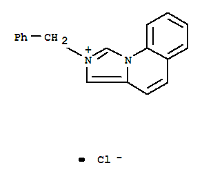 Structure of 2-BENZYLIMIDAZO(1,5-A)QUINOLINIUM CHLORIDE, 97%
