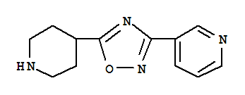 Structure of Pyridine, 3-[5-(4-piperidinyl)-1,2,4-oxadiazol-3-yl]-