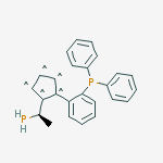 Structure of 1,2,3,4,5-cyclopentanepentayl, compd. with 1-[(1R)-1-(dibicyclo[2.2.1]hept-2-ylphosphino)ethyl]-2-[2-(diphenylphosphino)phenyl]-1,2,3,4,5-cyclopentanepentayl, iron salt (1:1:1)