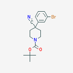 Structure of 1-N-Boc-4-(3-Bromophenyl)-4-cyano piperidine