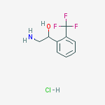 Structure of 2-AMINO-1-(2-TRIFLUOROMETHYL-PHENYL)-ETHANOL HCL