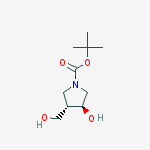 Structure of (3S,4S)-1-Boc-3-hydroxy-4-(hydroxymethyl)-pyrrolidine