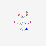 2,4-DIFLUOROPYRIDINE-3-CARBOXYLIC ACID结构式