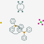 Structure of [RH COD (R)-PHANEPHOS]BF4, RH 11.8%