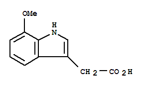 7-甲氧基吲哚-3-乙酸结构式