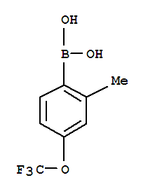 Chemical structure of 2-Methyl-4-(trifluoromethoxy)benzeneboronic acid