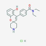 Structure of N,N-diethyl-4-(5-hydroxyspiro[2H-1-benzopyran-2,4'-piperidin]-4-yl)Benzamide hydrochloride