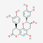 2H,8H-Benzo[1,2-b:3,4-b']dipyran-8-one,2,- 10-bis(3,4-dihydroxyphenyl)-3,4,9,10-tetrahydro- 3,5-dihydroxy-,(2R,3R,10S)-结构式