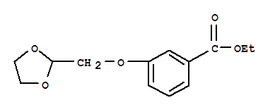 ETHYL-3-([1,3]DIOXOLAN-2-YLMETHOXY)-BENZOATE结构式