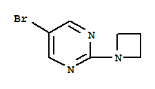 2-(氮杂环丁烷-1)-5-溴-嘧啶结构式