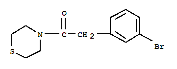 2-(3-BROMO-PHENYL)-1-THIOMORPHOLIN-4-YL-ETHANONE结构式