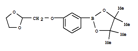 Structure of 3-[1,3]DIOXOLAN-2-YLMETHOXYPHENYLBORONIC ACID, PINACOL ESTER