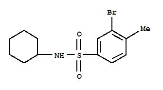 Structure of N-CYCLOHEXYL 3-BROMO-4-METHYLBENZENESULFONAMIDE