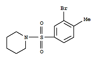 Structure of 1-(3-BROMO-4-METHYLPHENYLSULFONYL)PIPERIDINE