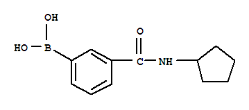 Chemical structure of 3-(CYCLOPENTYLAMINOCARBONYL)PHENYLBORONIC ACID