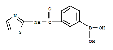 3-(2-噻唑基)甲酰氨苯基硼酸结构式