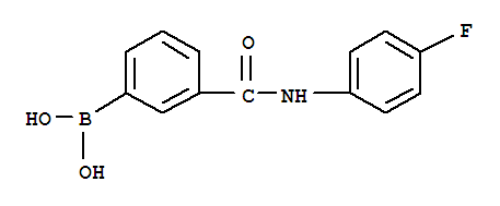 Structure of 3-(4-FLUOROPHENYL)AMINOCARBONYLPHENYLBORONIC ACID