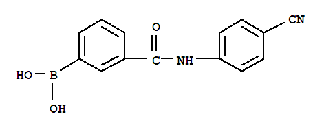 Structure of 3-(4-CYANOPHENYL)AMINOCARBONYLPHENYLBORONIC ACID