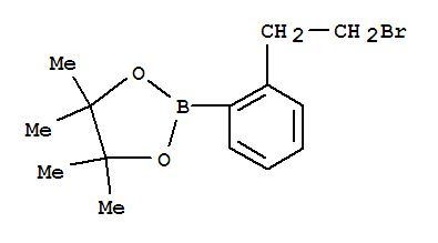 2-(2-溴乙基)苯基硼酸频哪醇酯结构式