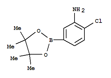 Structure of 3-AMINO-4-CHLOROPHENYLBORONIC ACID, PINACOL ESTER