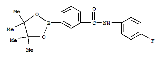 3-(4-氟苯基)甲酰氨苯基硼酸频哪醇酯结构式