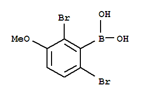 2,6-二溴-3-甲氧基苯基硼酸结构式