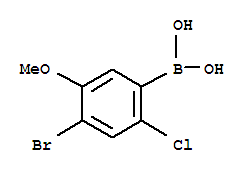 Structure of (4-BROMO-2-CHLORO-5-METHOXY)BENZENEBORONIC ACID