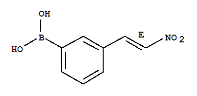3-(E-2-硝基乙烯基)苯基硼酸结构式