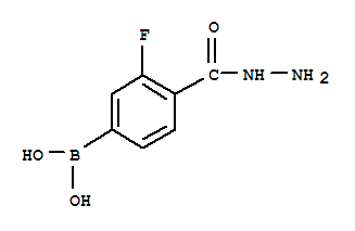 3-氟-4-肼基羰基苯硼酸结构式