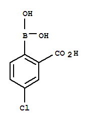 Structure of (2-CARBOXY-4-CHLORO)BENZENEBORONIC ACID