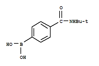 Structure of (4-(tert-Butylcarbamoyl)phenyl)boronic acid