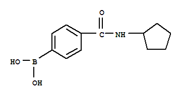 Structure of [4-(cyclopentylcarbamoyl)phenyl]boronic acid