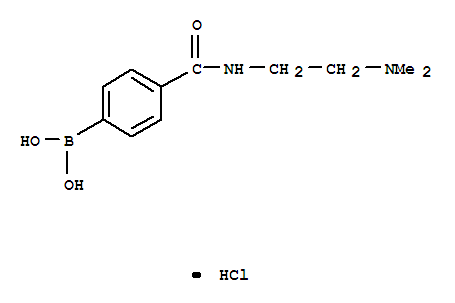 Structure of 4-(2-(DIMETHYLAMINO)ETHYLCARBAMOYL)PHENYLBORONIC ACID, HCL