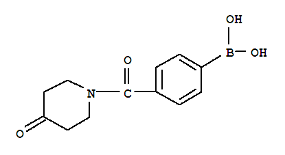 Structure of 4-(4-OXOPIPERIDINE-1-CARBONYL)PHENYLBORONIC ACID
