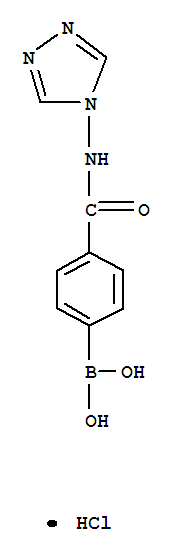 Structure of 4-((4H-1,2,4-TRIAZOL-4-YL)CARBAMOYL)PHENYLBORONIC ACID, HCL