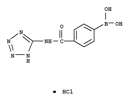 Structure of 4-(1H-TETRAZOL-5-YL-CARBAMOYL)BENZENEBORONIC ACID, HCL