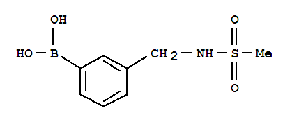 Structure of (3-METHANESULFONYLAMINOMETHYL)BENZENEBORONIC ACID